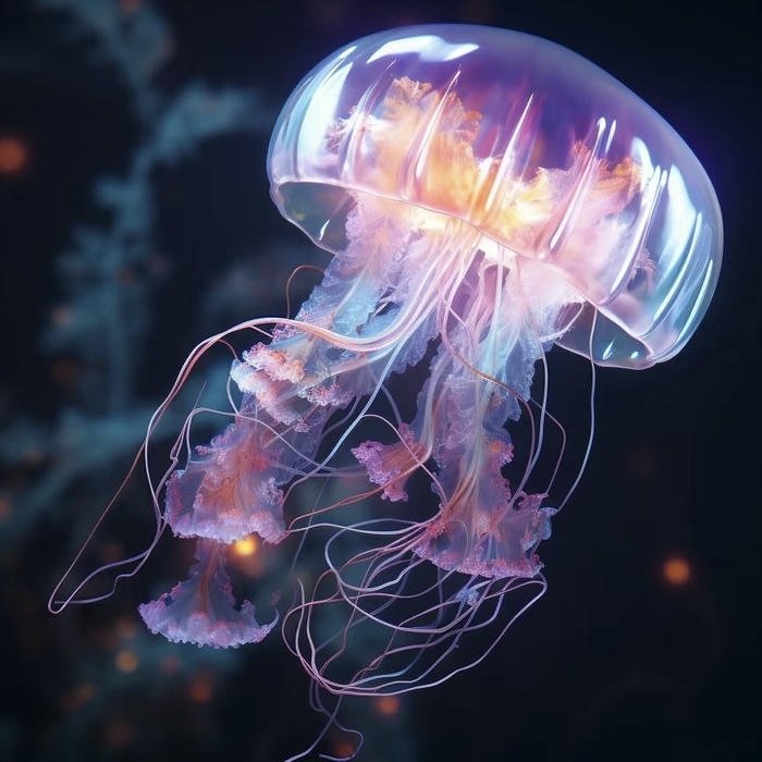 aesthetic pfp jellyfish deep sea calm