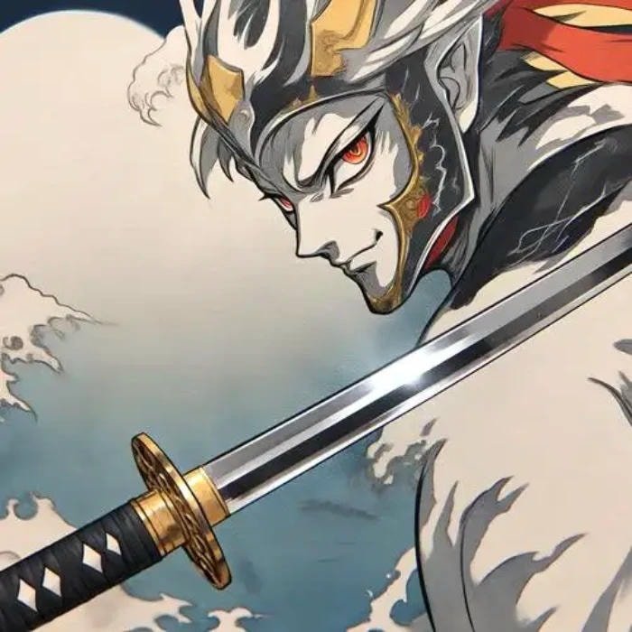 anime samurai pfp anime warrior close up