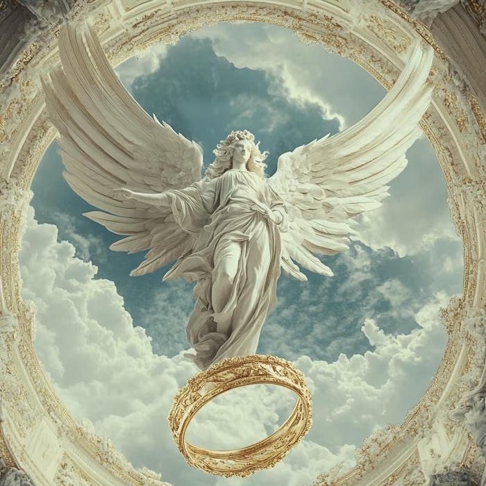 calm sky light angel pfp aesthetic