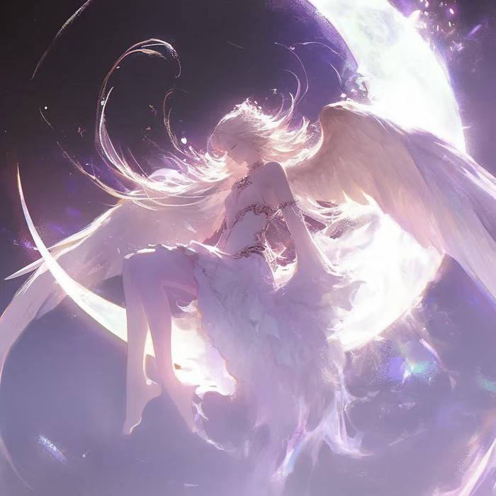 celestial hush angel pfp aesthetic vibe