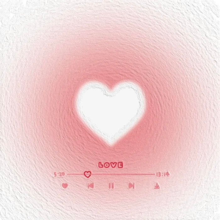 centered heart aesthetic pfp background 