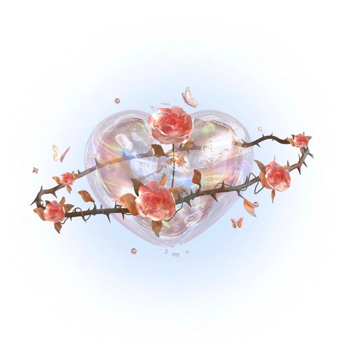 clean centered heart aesthetic pfp concept