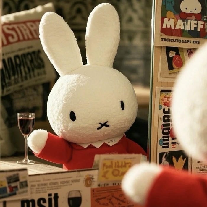 clean flat design miffy aesthetic pfp