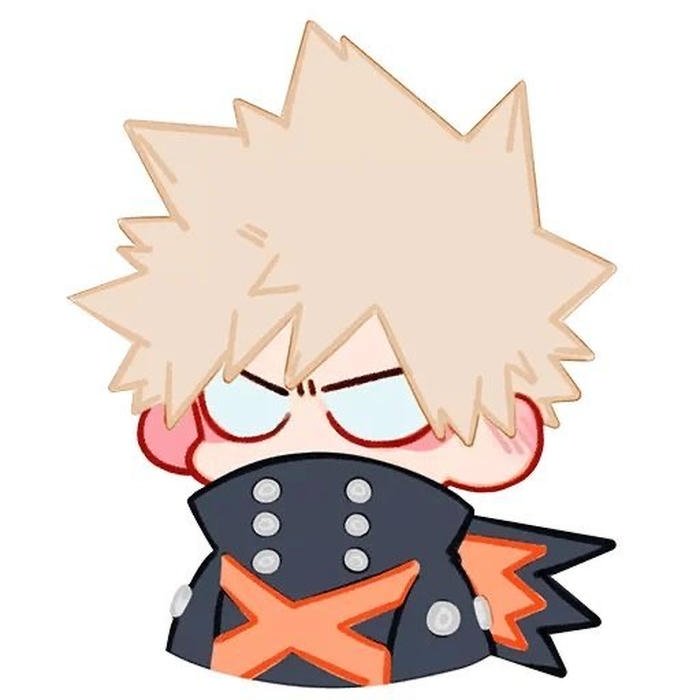 cool Bakugo heroic expression