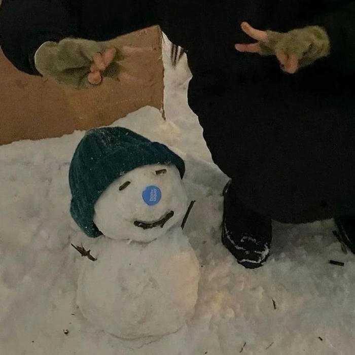 cozy winter aesthetic pfp with gentle colors