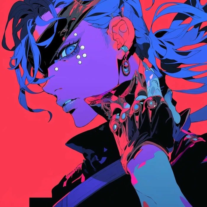 cyberpunk anime pfp cyber city anime avatar