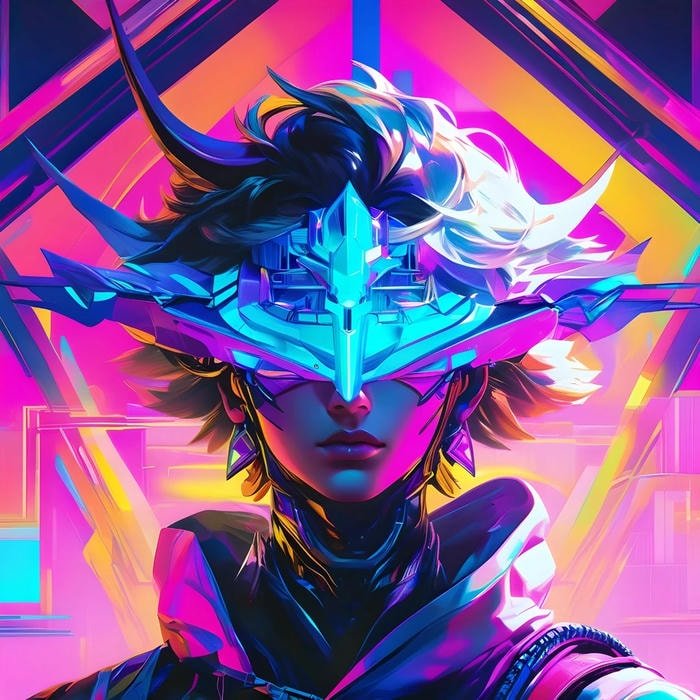 cyberpunk anime pfp futuristic anime face close up