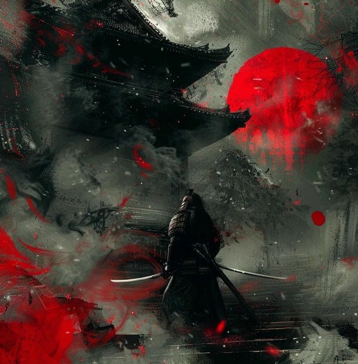 dark warrior anime portrait anime samurai pfp