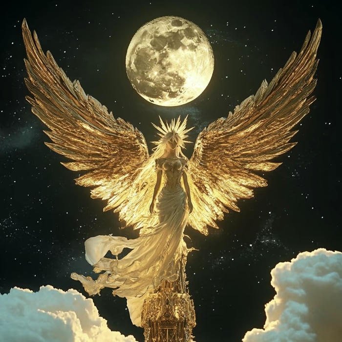 divine breeze aesthetic angel pfp style