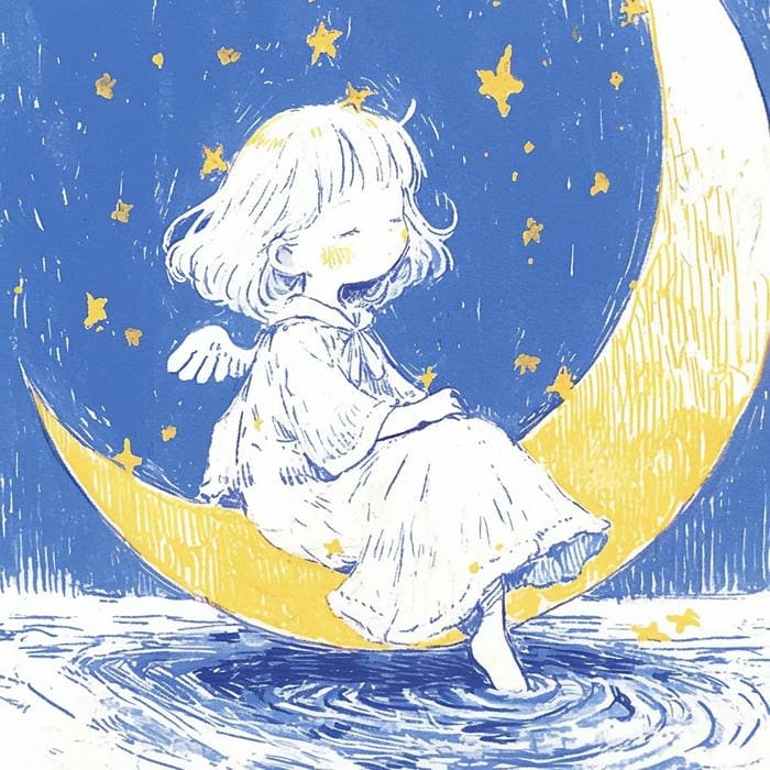 dreamy aesthetic moon pfp avatar art