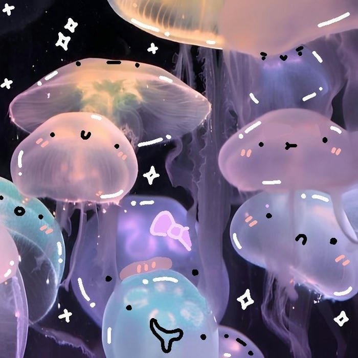 dreamy marine art aesthetic pfp jellyfish