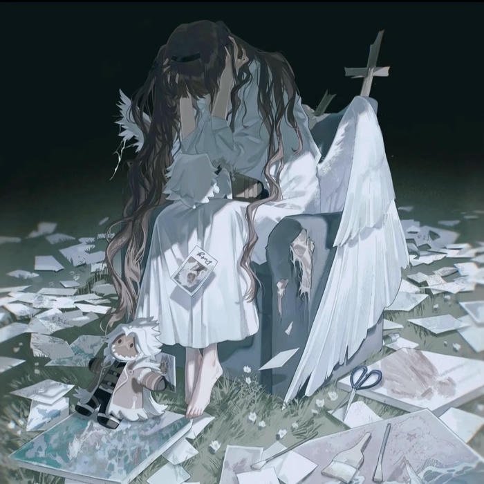 feathered light angel aesthetic pfp vibe