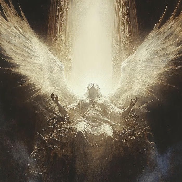 holy light wings aesthetic pfp angel