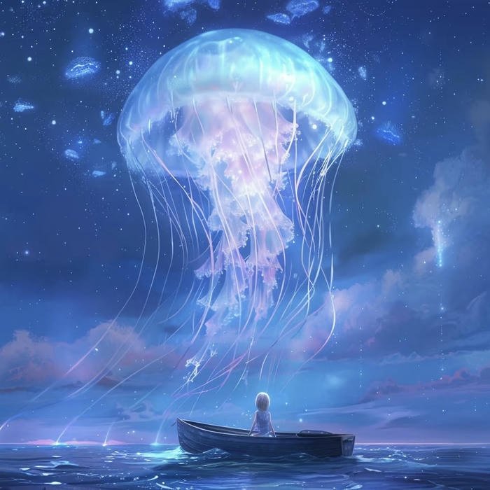 jellyfish pfp aesthetic slow floating mood