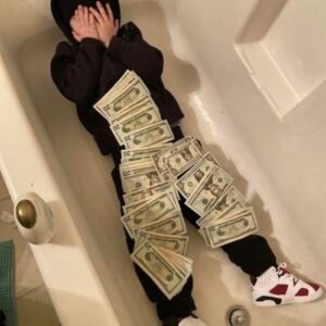 money aesthetic pfp with minimalist background