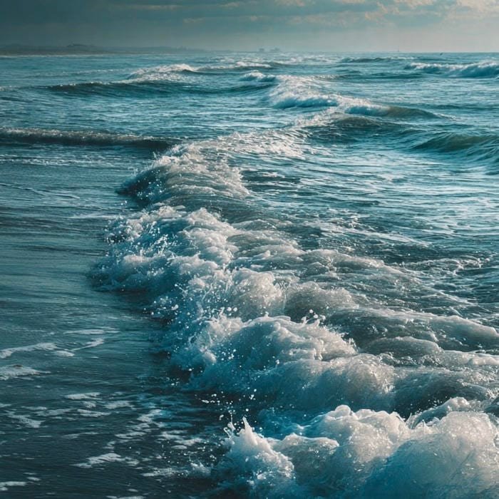 ocean horizon reflection centered profile picture aesthetic