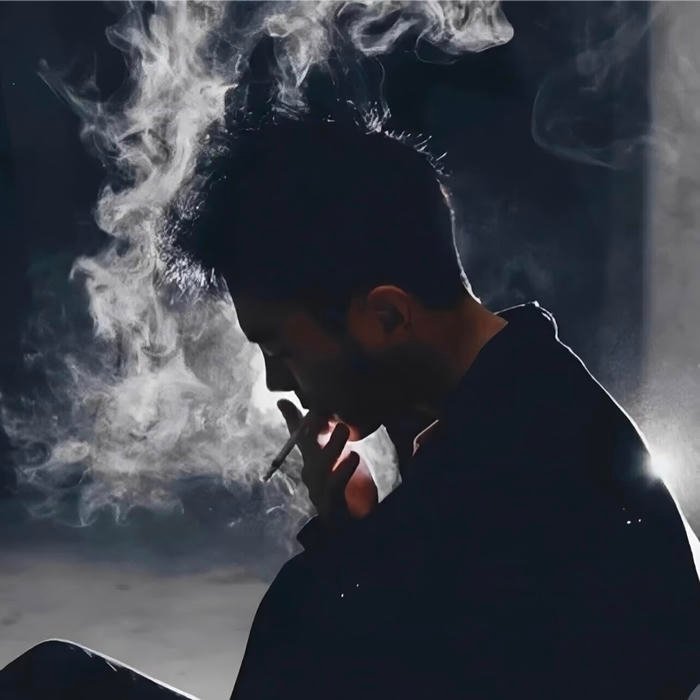 shadowed figure framed as profile avatar