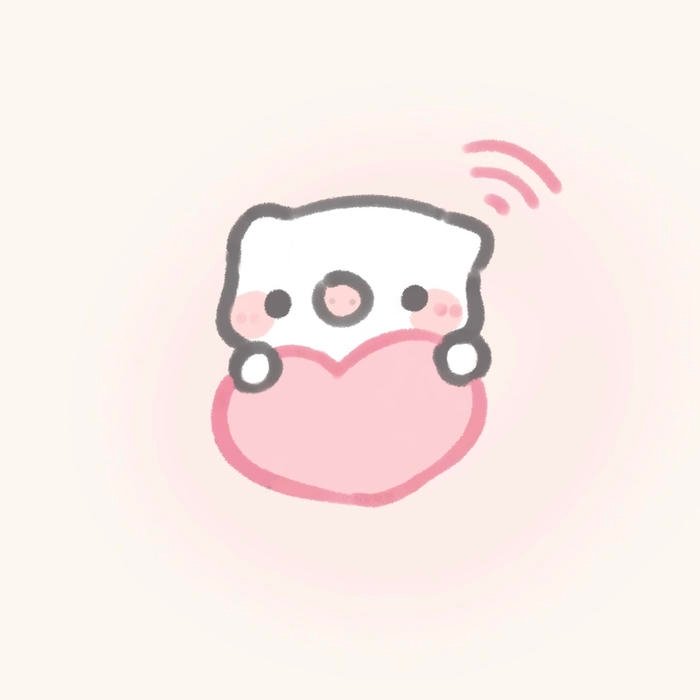 simple heart focus aesthetic avatar design 