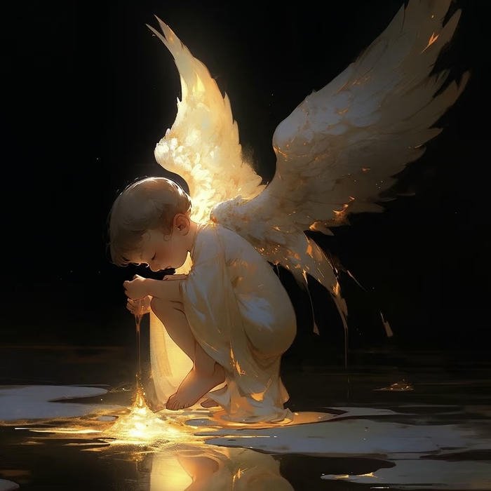 soft dawn angel aesthetic pfp calm