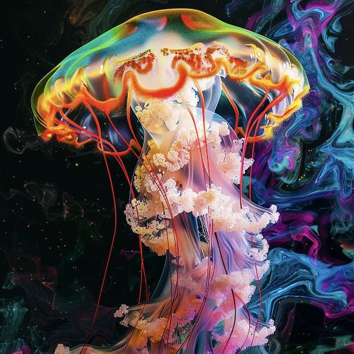 underwater jellyfish aesthetic pfp calm vibe