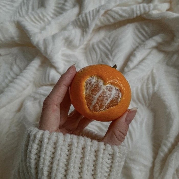 warm modern aesthetic orange pfp style