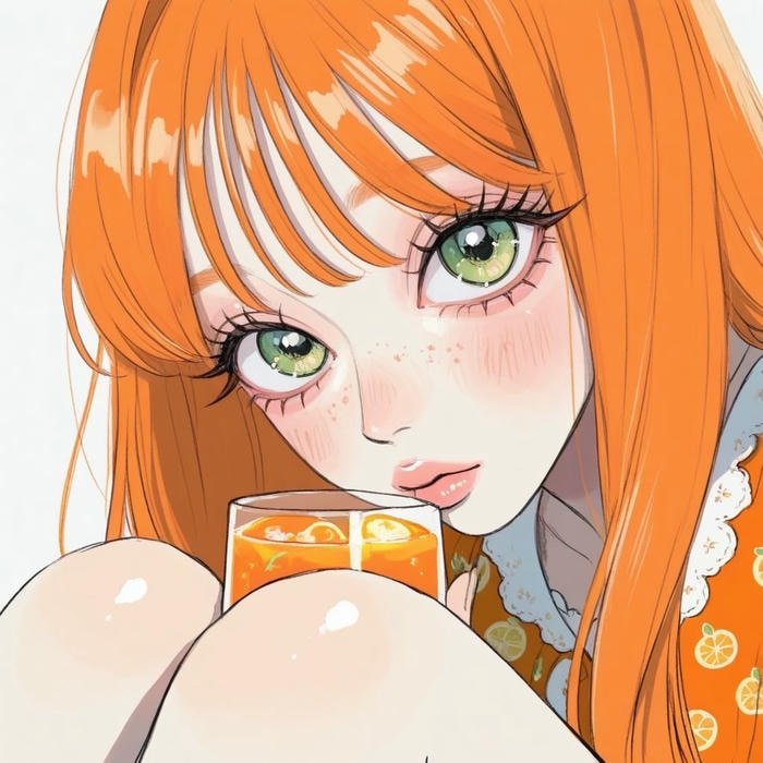 warm pastel orange aesthetic pfp vibe