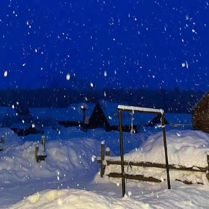 winter street scene adapted for profile avatar