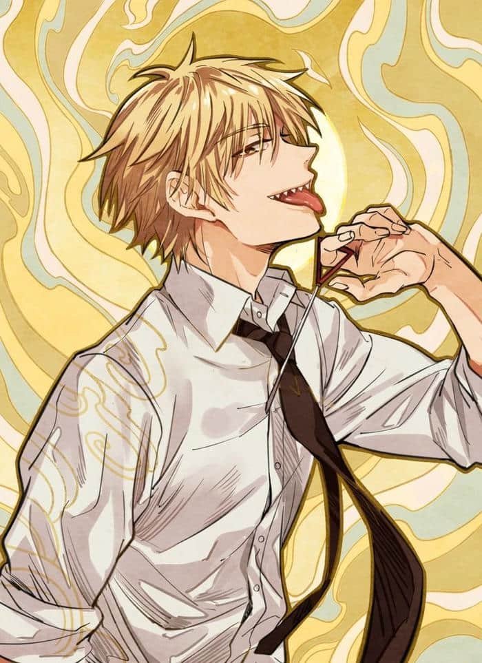 Anime denji pfp showing Chainsaw Man protagonist vibe