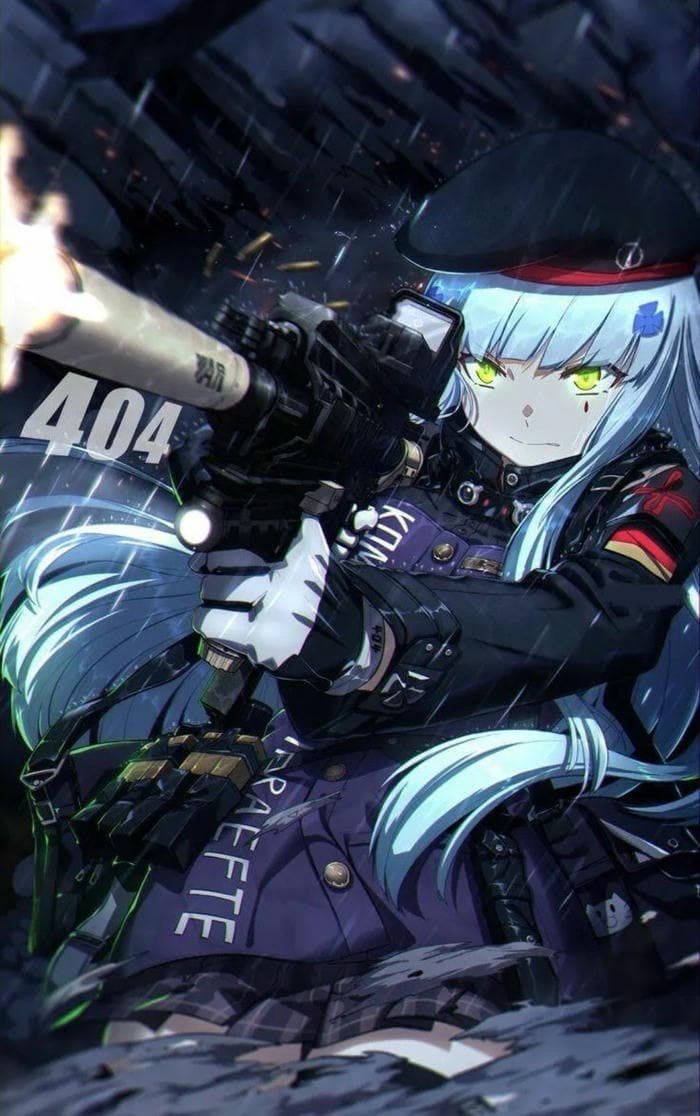 Anime gun pfp arranged with bold visual tension