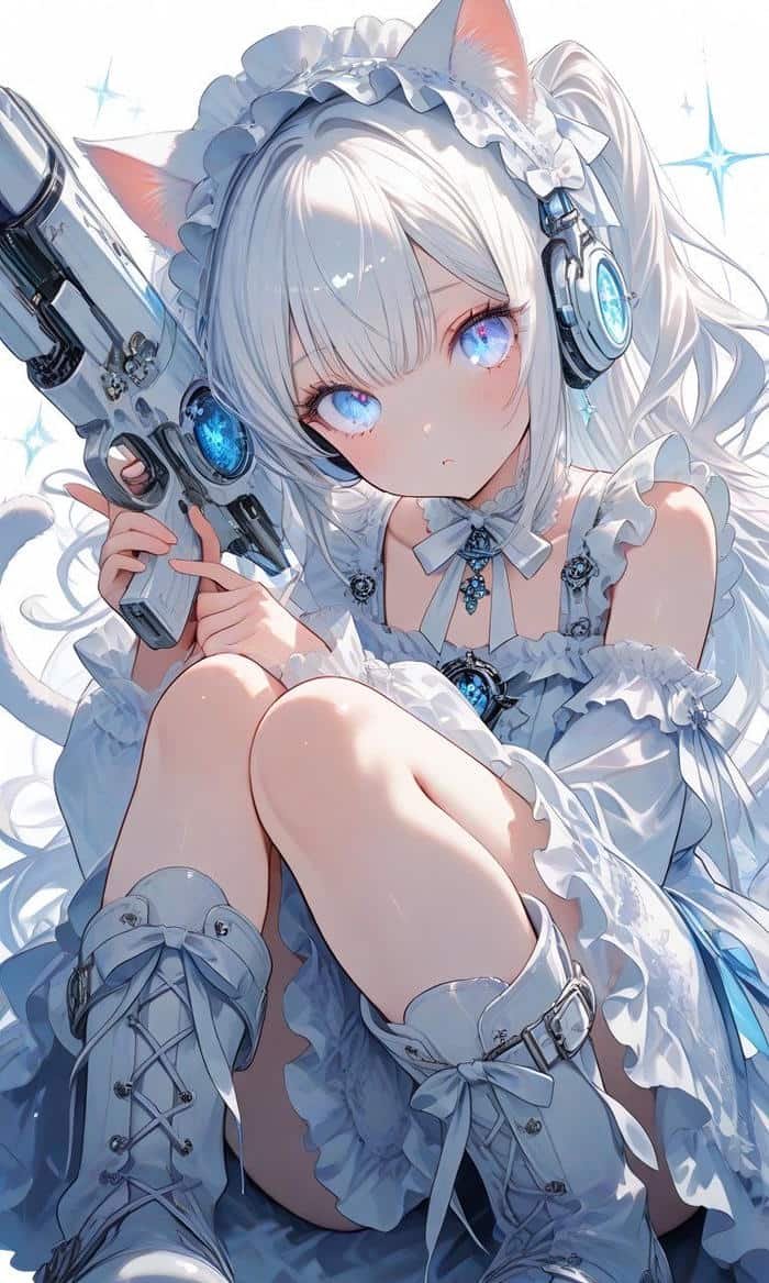 Anime gun pfp built from dynamic illustration scene