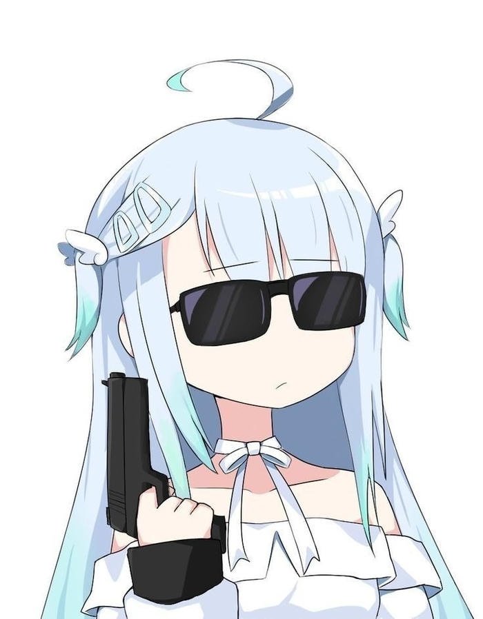 Anime gun pfp featuring dramatic illustrated layout