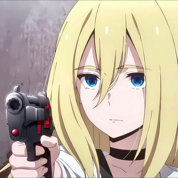 Anime gun pfp featuring firearm dominant composition