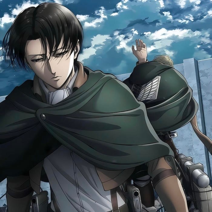 Anime pfp aot reflecting hardened soldier mentality