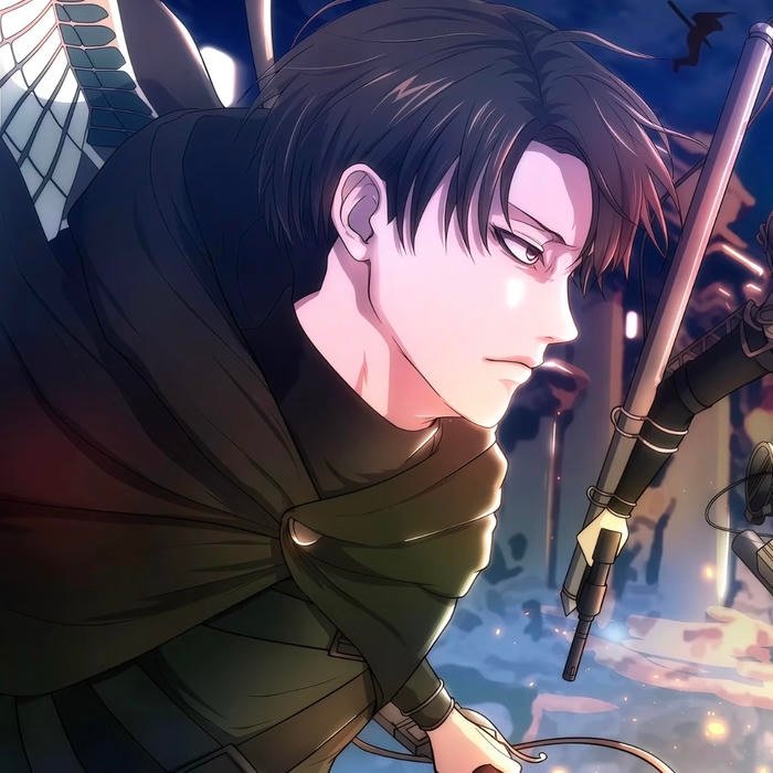 Anime pfp aot representing unyielding human will