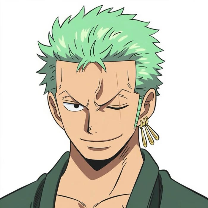 Anime pfp zoro showing calm swordsman demeanor