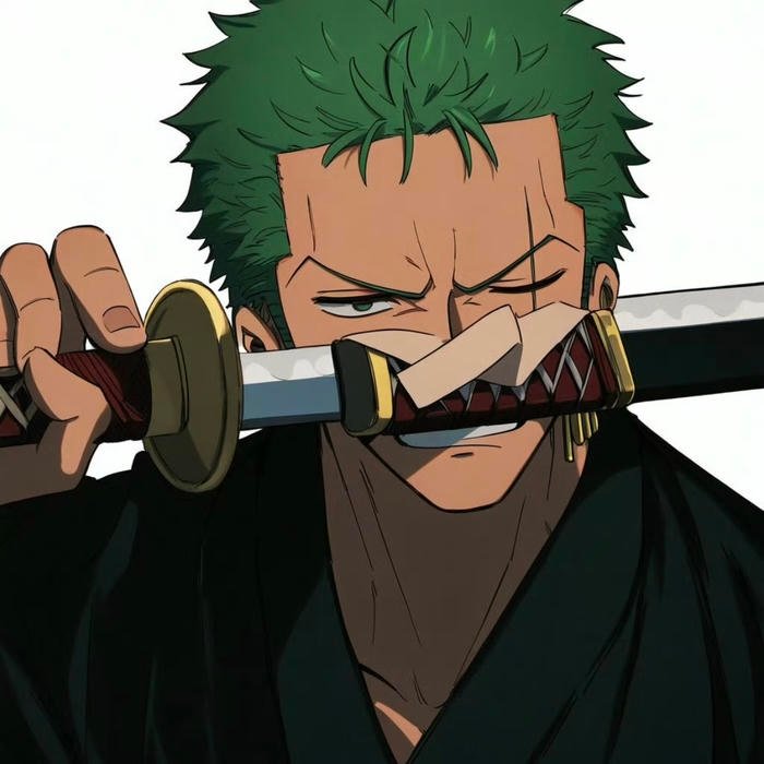Anime pfp zoro with classic One Piece appearance