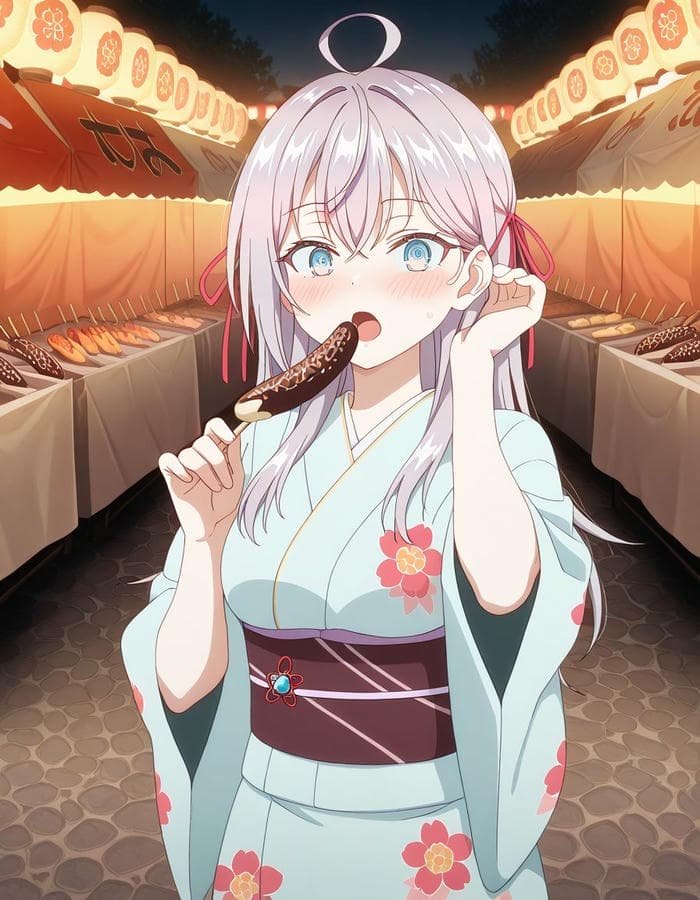 Anime style alya pfp highlighting character confidence