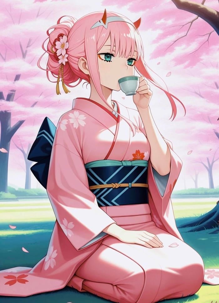 Anime zero two pfp presenting iconic anime design