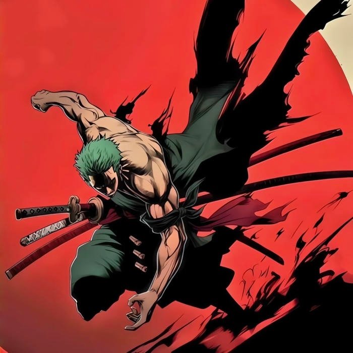 Anime zoro pfp showing experienced combatant look