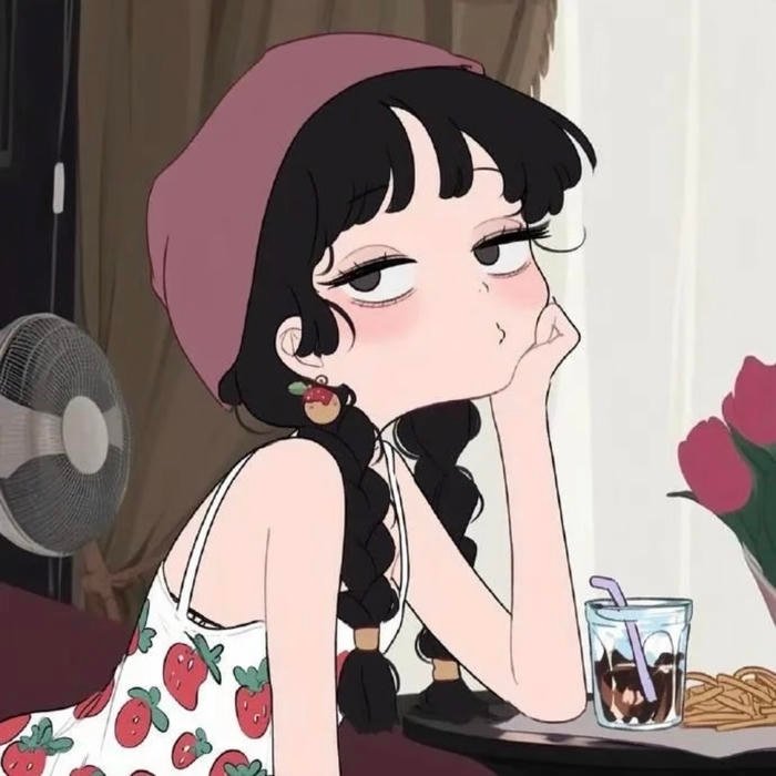 Black girl cn pfp art concept