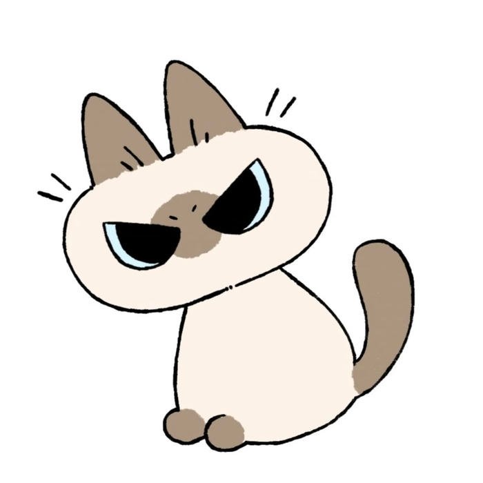 Cartoon cat pfp portrait for profile photo