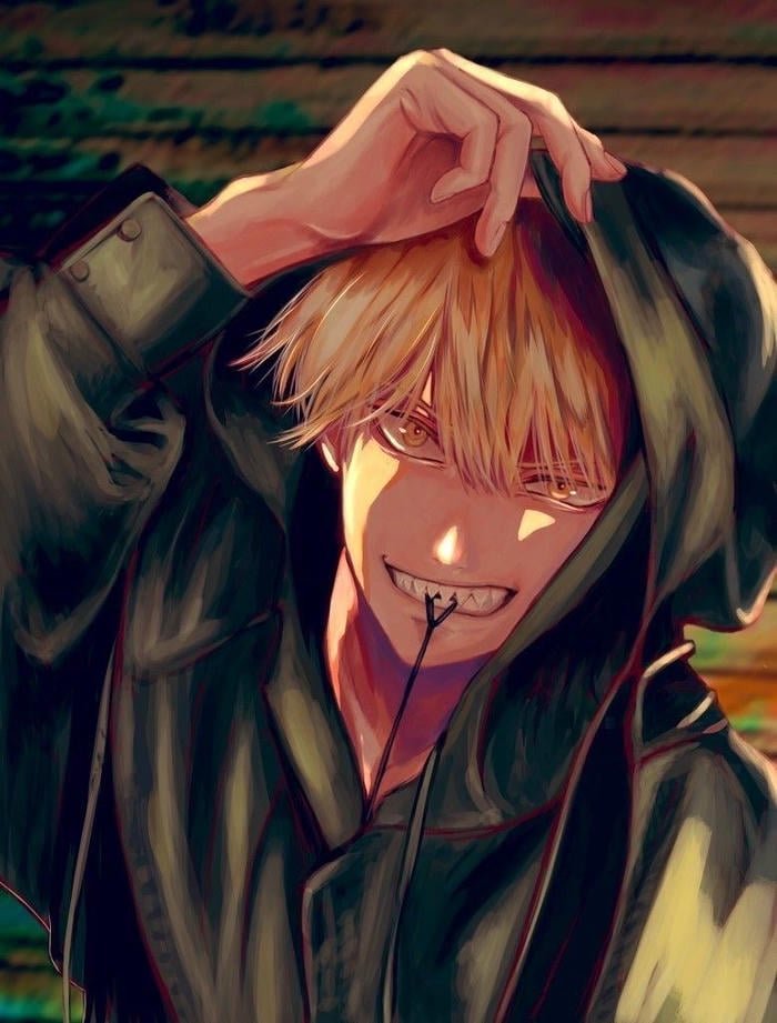 Chainsaw Man denji pfp showing rebellious mood