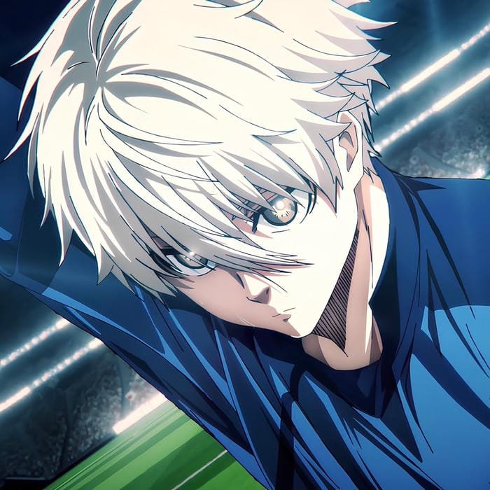 Clean composition sports anime blue block anime pfp