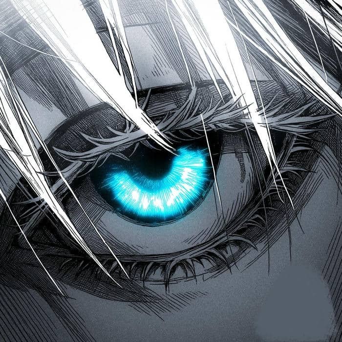 Close up expression suitable for anime eye pfp use