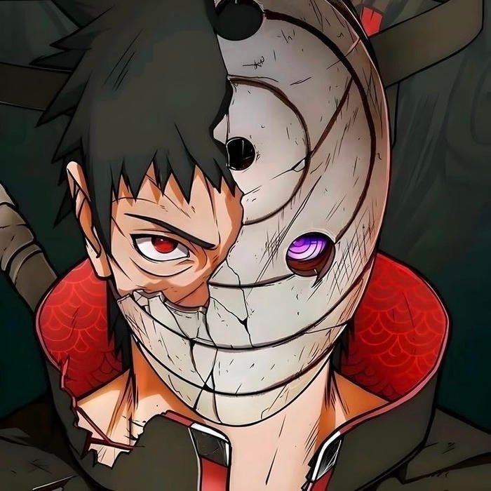 Darkened shinobi resolve shown in anime pfp obito