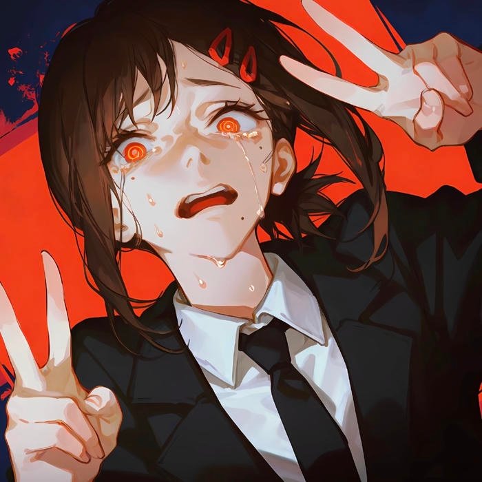 Edgy fictional figure connected to anime pfp chainsaw man