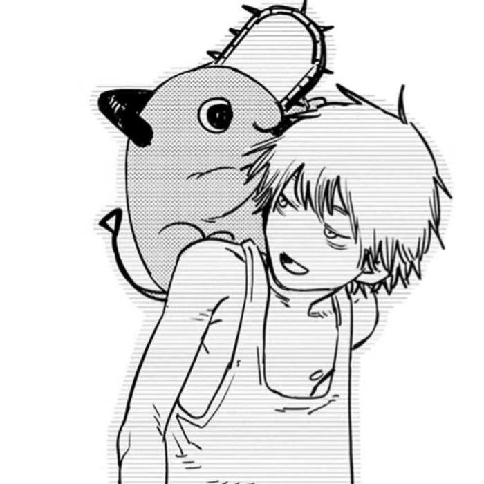 _Emotional tension implied through anime pfp chainsaw man