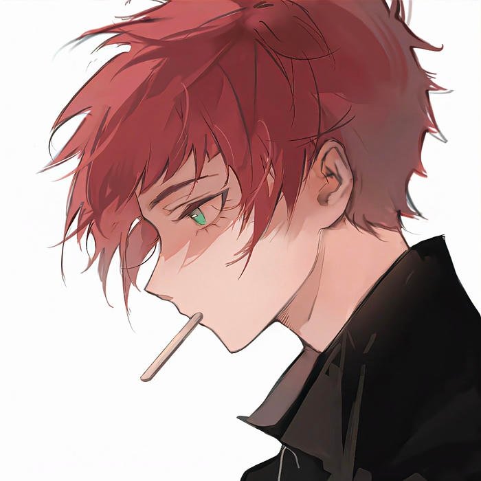 Focused mindset portrayal blue block anime pfp