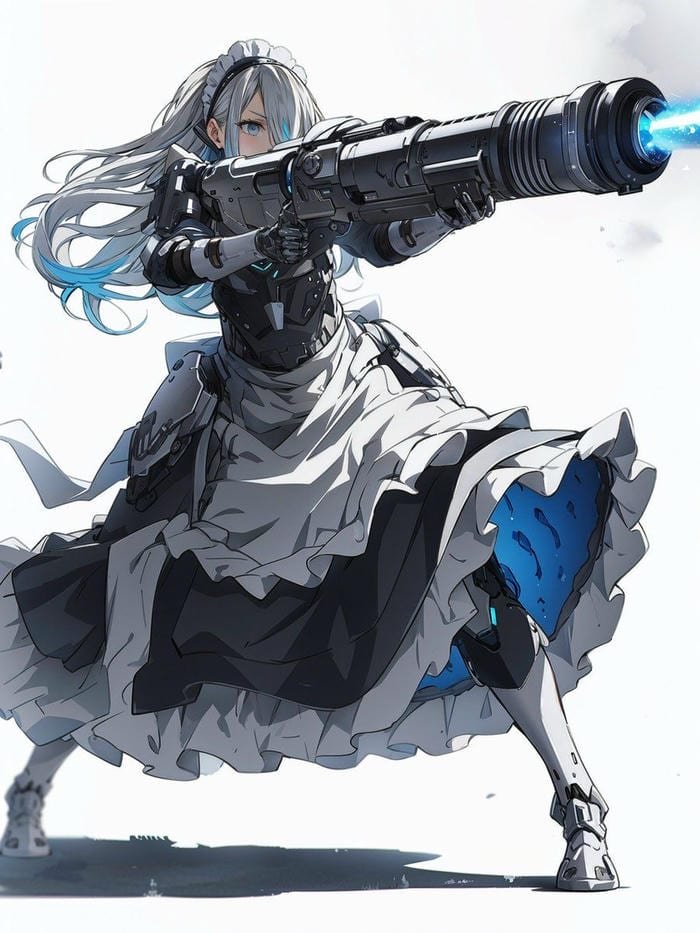 Gun anime pfp centered on action illustration theme