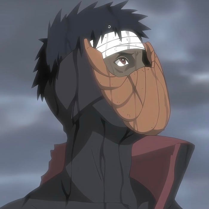 Hidden sorrow motif expressed through anime pfp obito